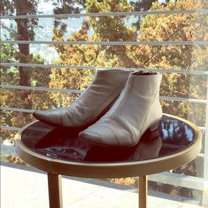 10 Crosby By Derek Lam Silver Leather  Booties